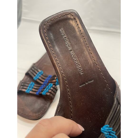 Sigerson Morrison Sandals Slides Women's Size 7.5 - Picture 2 of 5